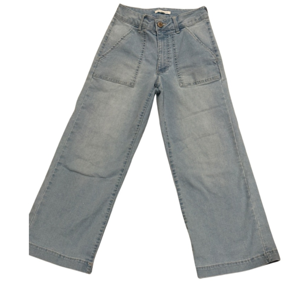 Copper Key size 1 wide leg boho jeans light wash